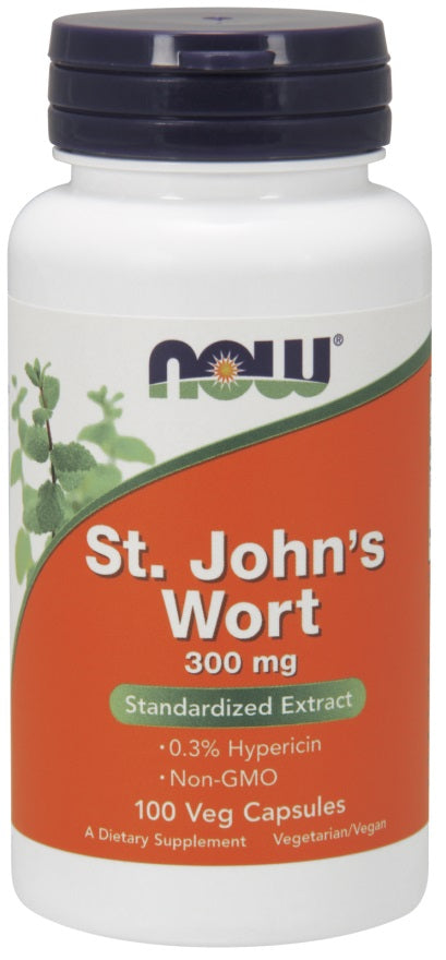 NOW Foods St. John&#039;s Wort, 300mg - 100 vcaps - Health and Wellbeing at MySupplementShop by NOW Foods