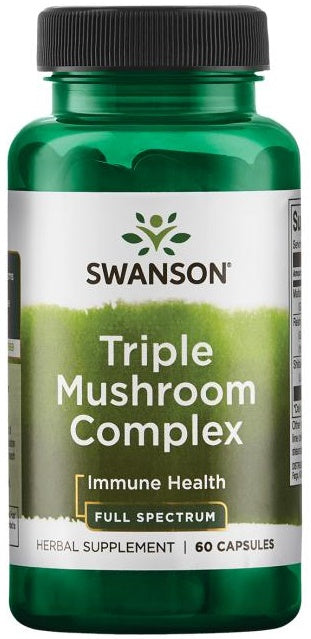 Swanson Triple Mushroom Complex - 60 caps - Health and Wellbeing at MySupplementShop by Swanson