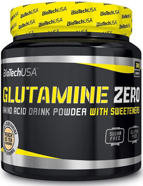 BioTechUSA Glutamine Zero, Lemon - 300 grams | High-Quality L-Glutamine, Glutamine | MySupplementShop.co.uk