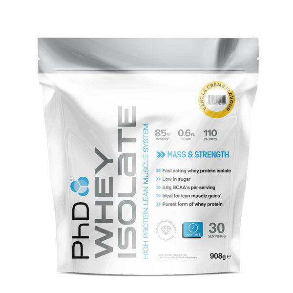 PhD Whey Isolate, Vanilla Creme - 908 grams | High-Quality Protein | MySupplementShop.co.uk