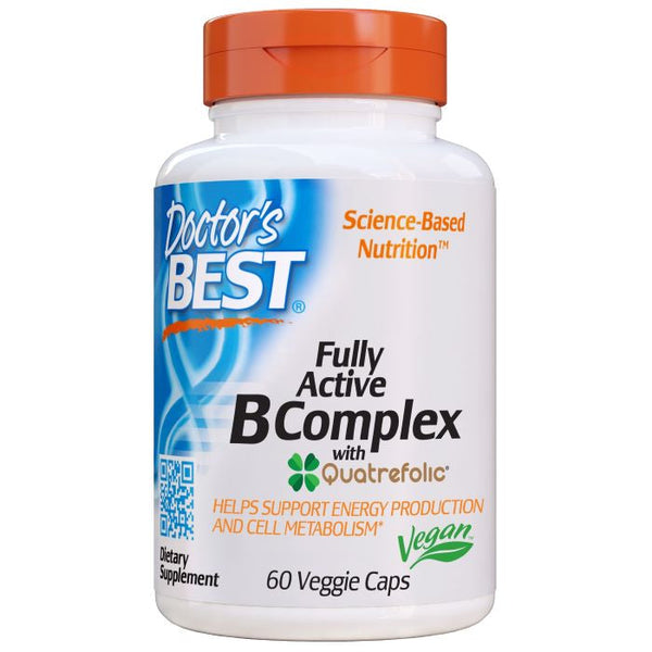 Doctor's Best Fully Active B-Complex with Quatrefolic - 60 vcaps | High-Quality Sports Supplements | MySupplementShop.co.uk