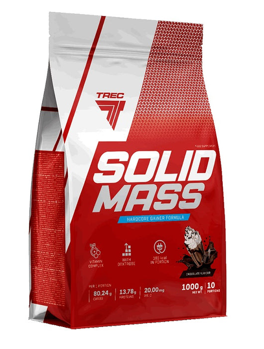 Trec Nutrition Solid Mass, Chocolate - 1000 grams - Default Title - Weight Gainers & Carbs at MySupplementShop by Trec Nutrition