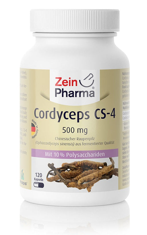 Zein Pharma Cordyceps CS-4, 500mg - 120 caps | High-Quality Vinegar Capsules | MySupplementShop.co.uk