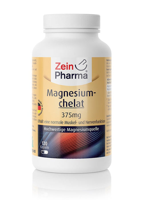 Zein Pharma Magnesium Chelate, 375mg - 120 caps - Vitamins & Minerals at MySupplementShop by Zein Pharma