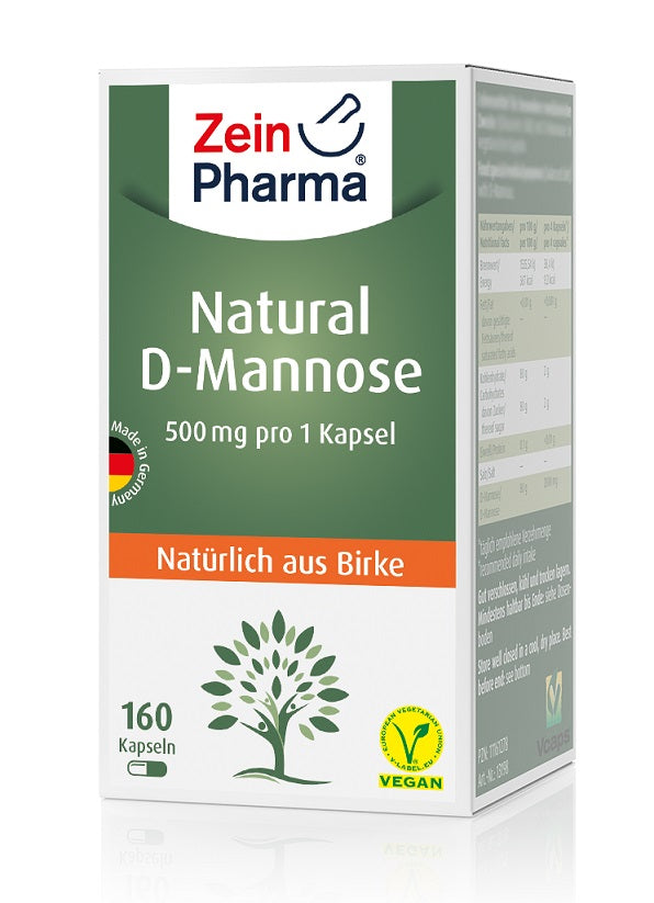 Zein Pharma Natural D-Mannose, 500mg - 160 caps | High-Quality Sports Supplements | MySupplementShop.co.uk
