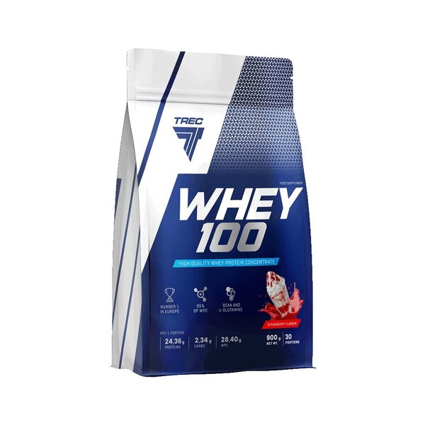 Trec Nutrition Whey 100, Peanut Butter - 900 grams - Default Title - Protein at MySupplementShop by Trec Nutrition