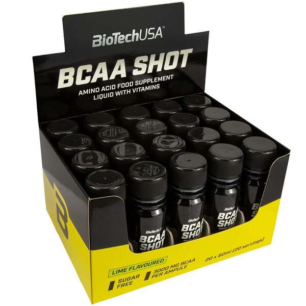 BioTechUSA BCAA Shot, Lime - 20 x 60 ml. - Default Title - Amino Acids and BCAAs at MySupplementShop by BioTechUSA