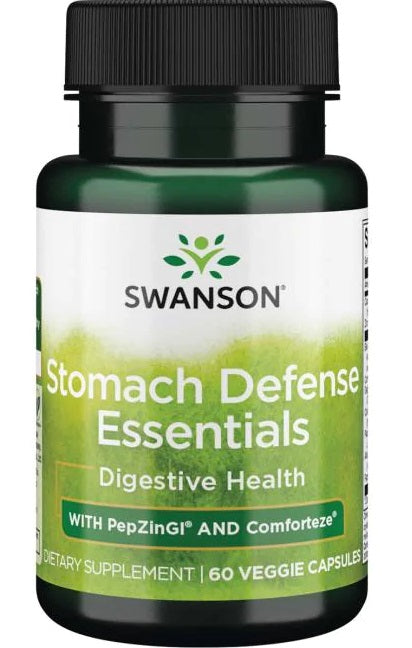 Swanson Stomach Defense Essentials with PepZinGI and Comforteze - 60 vcaps - Health and Wellbeing at MySupplementShop by Swanson