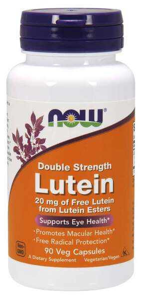 NOW Foods Lutein, 20mg Double Strength - 90 vcaps - Sports Supplements at MySupplementShop by NOW Foods