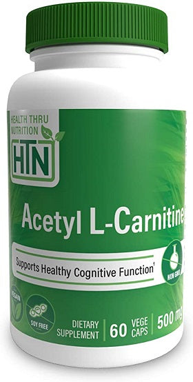 Health Thru Nutrition Acetyl L-Carnitine, 500mg - 60 vcaps | High-Quality Acetyl-L-Carnitine | MySupplementShop.co.uk