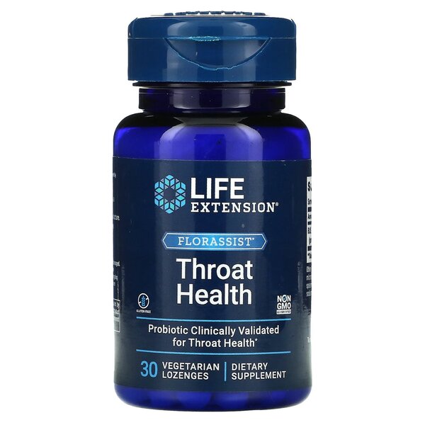 Life Extension Florassist Throat Health, 30 vegetarian lozenges | High-Quality Bacterial Cultures | MySupplementShop.co.uk