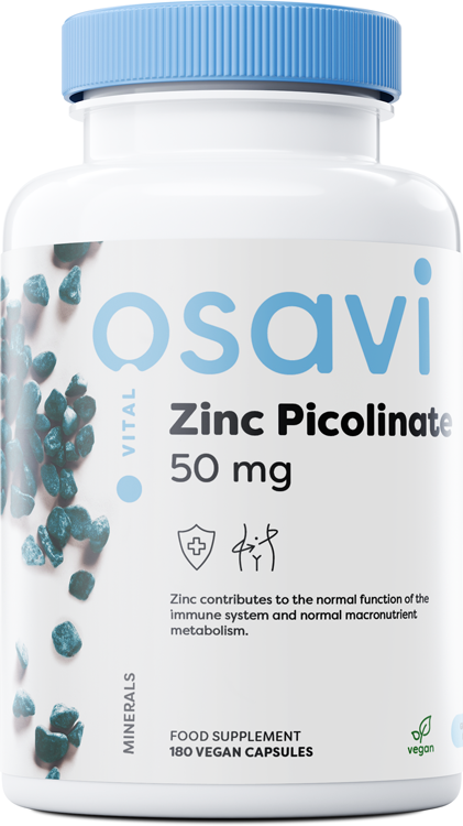 Osavi Zinc Picolinate, 50mg - 180 vegan caps - Vitamins &amp; Minerals at MySupplementShop by Osavi