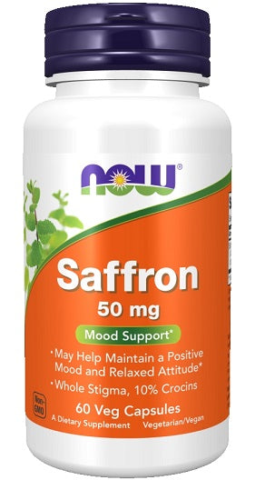 NOW Foods Saffron, 50mg - 60 vcaps - Health and Wellbeing at MySupplementShop by NOW Foods