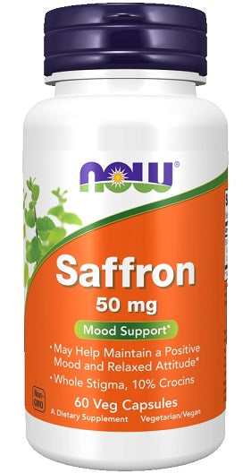 NOW Foods Saffron, 50mg - 60 vcaps | High-Quality Sports Supplements | MySupplementShop.co.uk