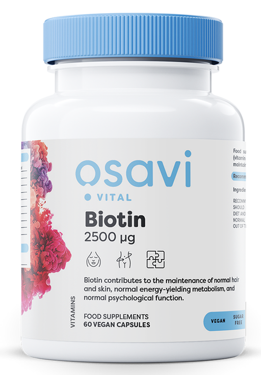 Osavi Biotin, 2500mcg - 60 vegan caps - Health and Wellbeing at MySupplementShop by Osavi