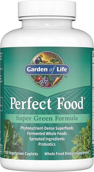 Garden of Life Perfect Food Super Green Formula - 150 vegetarian caplets | High-Quality Health and Wellbeing | MySupplementShop.co.uk