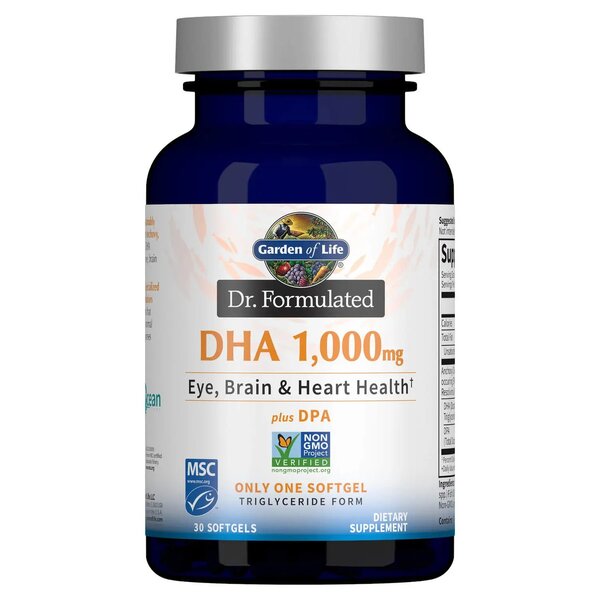 Garden of Life Dr. Formulated DHA, 1000mg (Citrus) - 30 softgels | High-Quality Omega-3 | MySupplementShop.co.uk