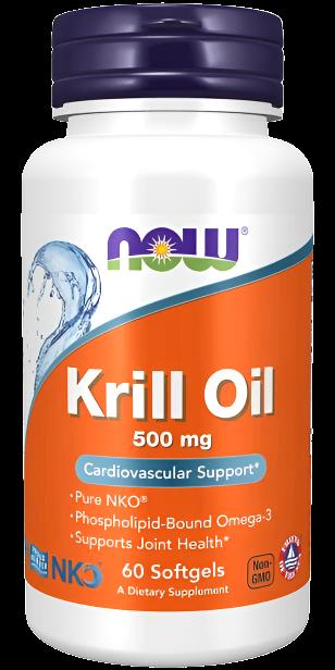 NOW Foods Krill Oil, 500mg - 60 softgels - Joint Support at MySupplementShop by NOW Foods