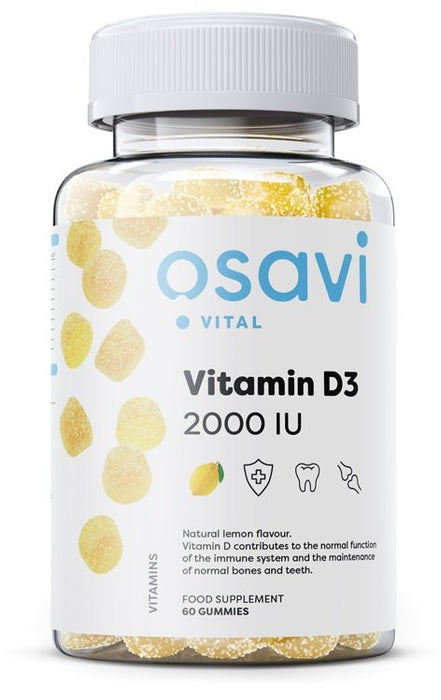 Osavi Vitamin D3 Gummies, 2000IU (Lemon) - 60 gummies - Vitamins & Minerals at MySupplementShop by Osavi