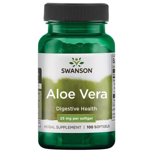 Swanson Aloe Vera, 25mg - 100 softgels | High-Quality Health and Wellbeing | MySupplementShop.co.uk