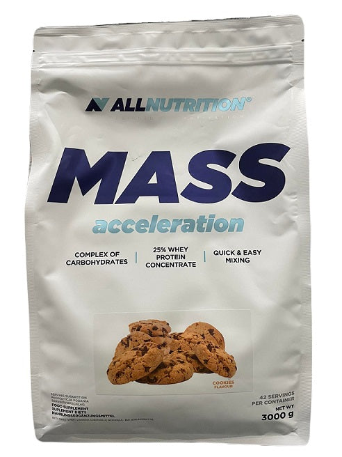 Allnutrition Mass Acceleration, Cookies - 3000 grams | High-Quality Weight Gainers & Carbs | MySupplementShop.co.uk