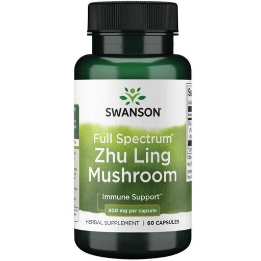 Swanson Full Spectrum Zhu Ling Mushroom, 400mg - 60 caps | High-Quality Health and Wellbeing | MySupplementShop.co.uk