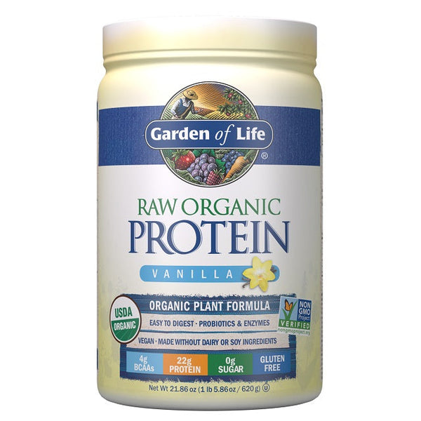 Garden of Life Raw Organic Protein, Vanilla - 620g | High-Quality Protein Blends | MySupplementShop.co.uk