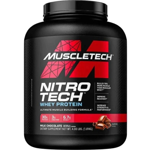 MuscleTech Nitro-Tech, Milk Chocolate - 1800 grams - Creatine Supplements at MySupplementShop by Muscletech