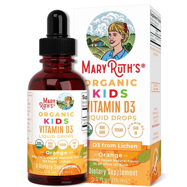 MaryRuth Organics Organic Kids Vitamin D3 Liquid Drops, Orange - 15 ml. | High-Quality Sports Supplements | MySupplementShop.co.uk