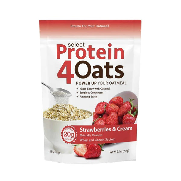 PEScience Protein4Oats, Strawberries & Cream - 258 grams | High-Quality Protein | MySupplementShop.co.uk