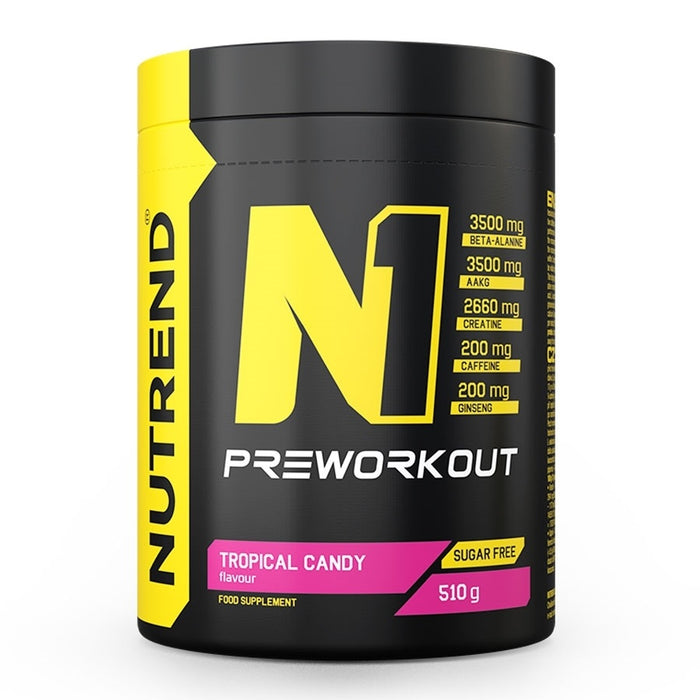 Nutrend N1 PreWorkout Tropical Candy  510g - Pre & Post Workout at MySupplementShop by Nutrend