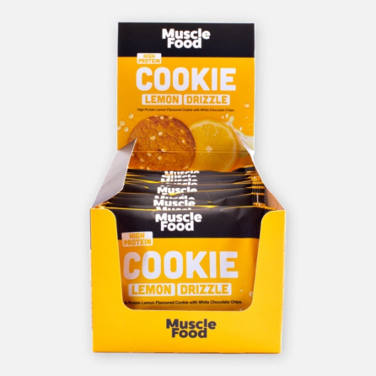 Musclefood Lemon Drizzle Cookie 12x60g | High-Quality Sports Nutrition | MySupplementShop.co.uk