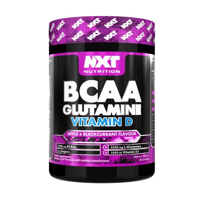 NXT Nutrition BCAA, Glutamine Vit D (360g) 30 Servings - Apple - BCAA Supplement at MySupplementShop by Nxt Nutrition